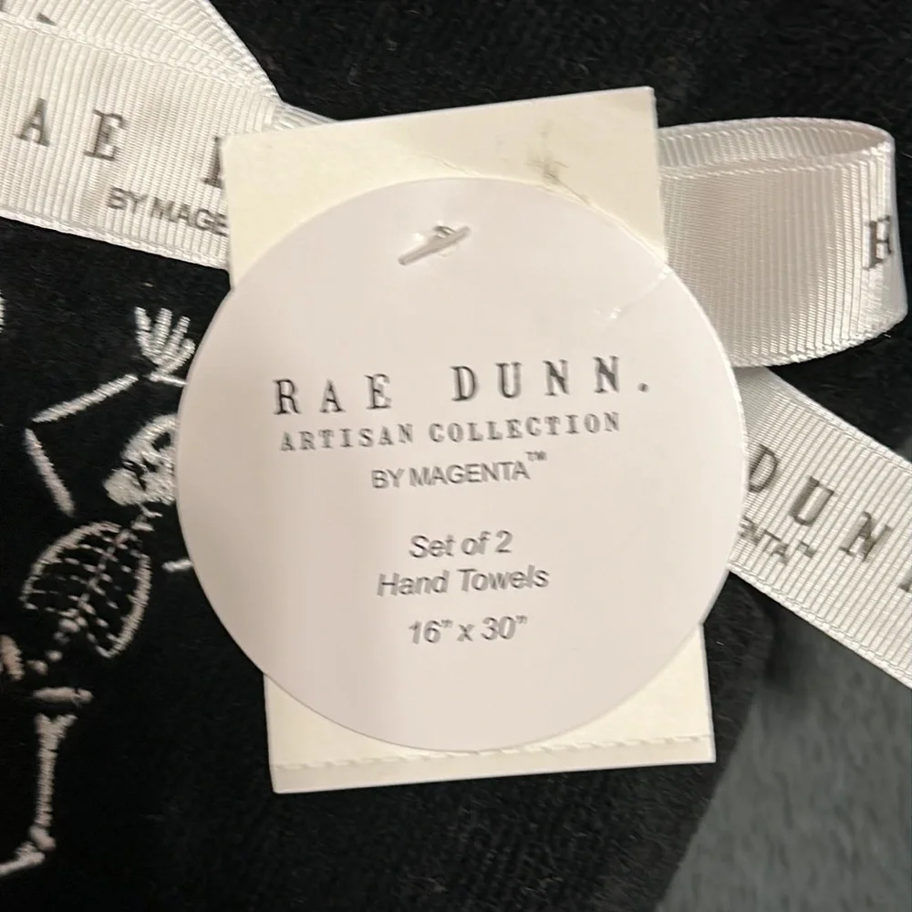 NWT Rae Dunn Halloween 2 Pack of Hand Towels